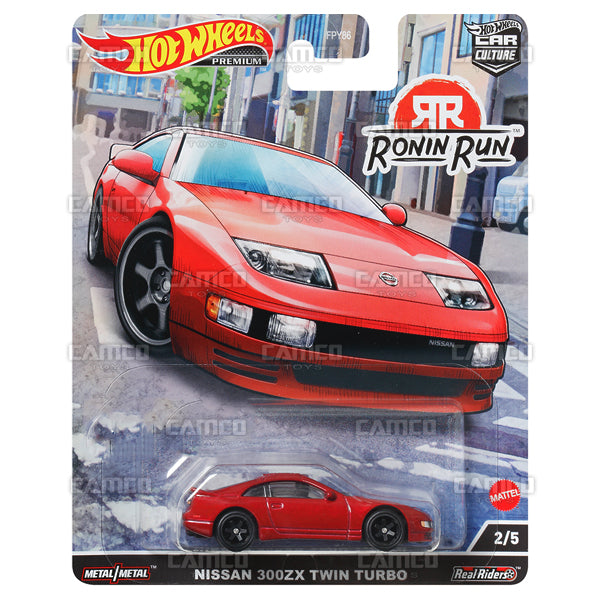 Nissan 300ZX Twin Turbo #2 red - 2022 Hot Wheels 1:64 Premium Car Culture Ronin Run Q Case Assortment FPY86-957Q by Mattel.