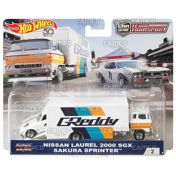 Nissan Laurel 2000 SGX Sakura Sprinter (GReddy) - 2018 Hot Wheels Car Culture Team Transport A Case Assortment FLF56-956A by Mattel.