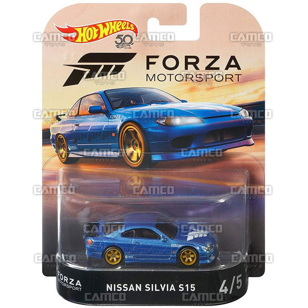 Nissan Silvia S15 - 2018 Hot Wheels Retro Replica Entertainment J Case FORZA MOTORSPORT assortment DMC55-956J by Mattel.