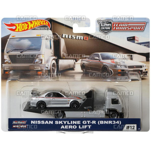 Nissan Skyline GT-R (BNR34) Aero Lift (Nismo) - 2019 Hot Wheels Car Culture Team Transport E Case Assortment FLF56-956E by Mattel.
