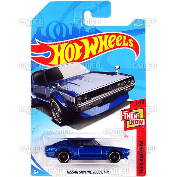 Nissan Skyline 2000 GT-R #118 blue - 2018 Hot Wheels Basic Mainline E Case Assortment C4982 by Mattel.