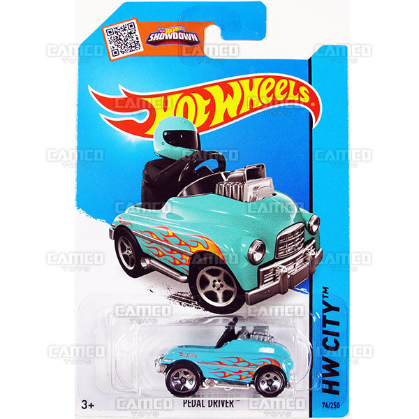 Pedal Driver #74 teal (HW City) - 2015 Hot Wheels Basic Mainline C4982
