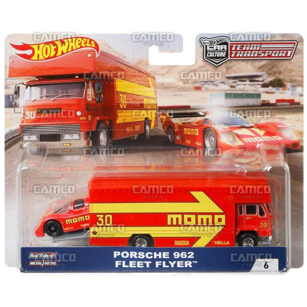 Porsche 962 Fleet Flyer (Momo) - 2018 Hot Wheels Car Culture Team Transport B Case Assortment FLF56-956B by Mattel.