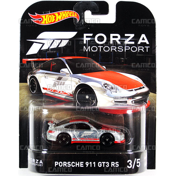 Porsche 911 GT3 RS (Forza Motorsport) - 2017 Hot Wheels Retro Replica Entertainment E Case assortment DMC55-956E by Mattel.