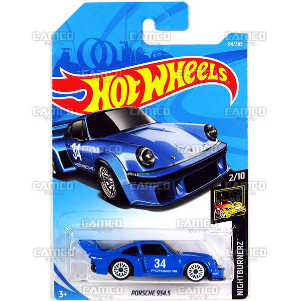 Porsche 934.5 #64 blue (Nightburnerz) - 2018 Hot Wheels Basic Mainline C Case Assortment C4982 by Mattel.