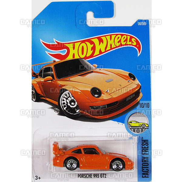 Porsche 993 GT2 #30 orange (Factory Fresh) - from 2017 Hot Wheels basic mainline B case Worldwide assortment C4982 by Mattel.