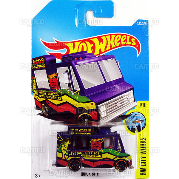 Quick Bite #332 purple (HW City Works) - 2017 Hot Wheels Basic Mainline P Case assortment C4982  by Mattel.