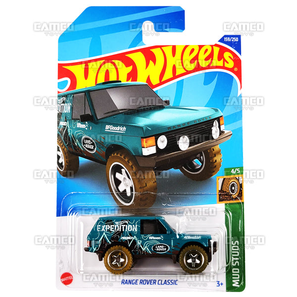 Range Rover Classic #159 green - Mud Studs - 2022 Hot Wheels Basic Mainline 1:64 Case Assortment C4982 by Mattel