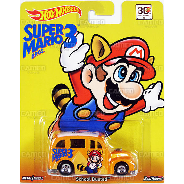 SCHOOL BUSTED (Super Mario Bros. 3) - 2015 Hot Wheels Pop Culture F Case (SUPER MARIO) Assortment CFP34-956F by Mattel.