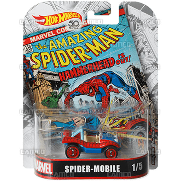 Spider-Mobile - 2018 Hot Wheels Retro Replica Entertainment H Case MARVEL Assortment DMC55-956H by Mattel.