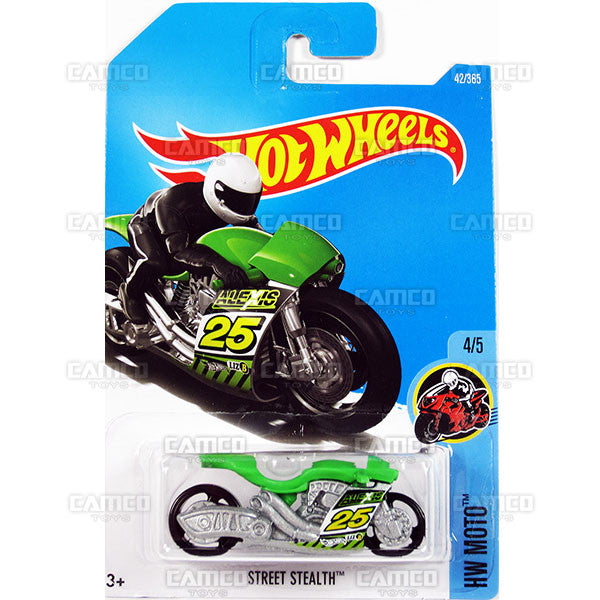 Street Stealth #42 green - from 2017 Hot Wheels basic mainline C case Worldwide assortment C4982 by Mattel.