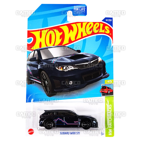 Subaru WRX STI #67 dark blue HW Hatchbacks - 2022 Hot Wheels Basic Mainline Assortment L2593 by Mattel