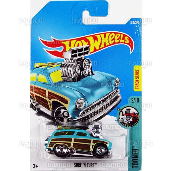 Surf N Turf #300 teal Tooned - 2017 Hot Wheels Basic Mainline N Case C4982 by Mattel