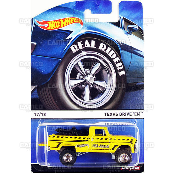 Texas Drive &#39;EM - 2015 Hot Wheels Heritage E Case (Real Riders) Assortment BDP91-956E by Mattel.