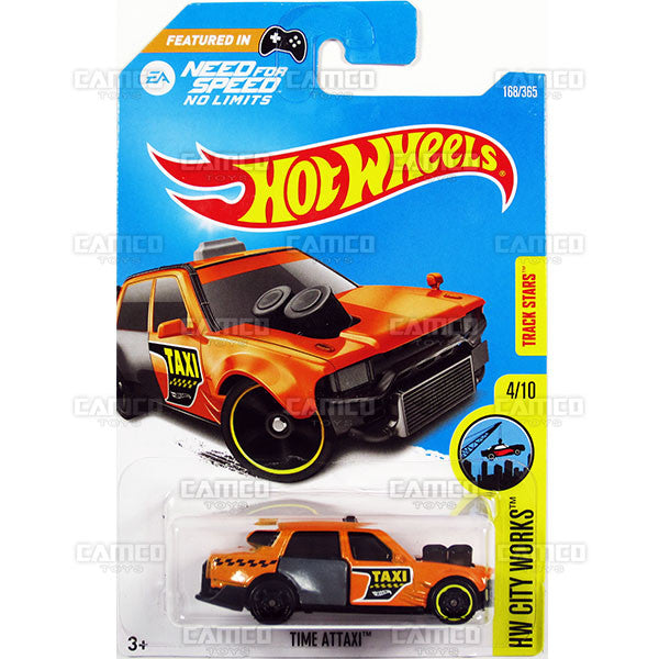 Time Attaxi #168 orange (HW City Works) - 2017 Hot Wheels basic mainline H case Worldwide assortment C4982 by Mattel