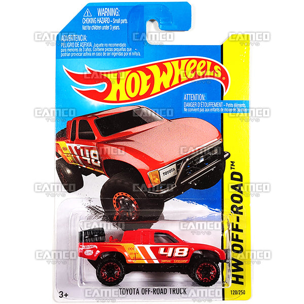 Toyota Off-Road Truck #120 red - 2015 Hot Wheels Basic Mainline Assortment C4982 by Mattel.