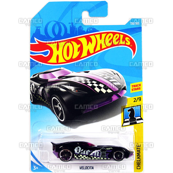Velocita #138 black/purple Queen - 2018 Hot Wheels Basic Mainline F Case Assortment C4982 by Mattel.