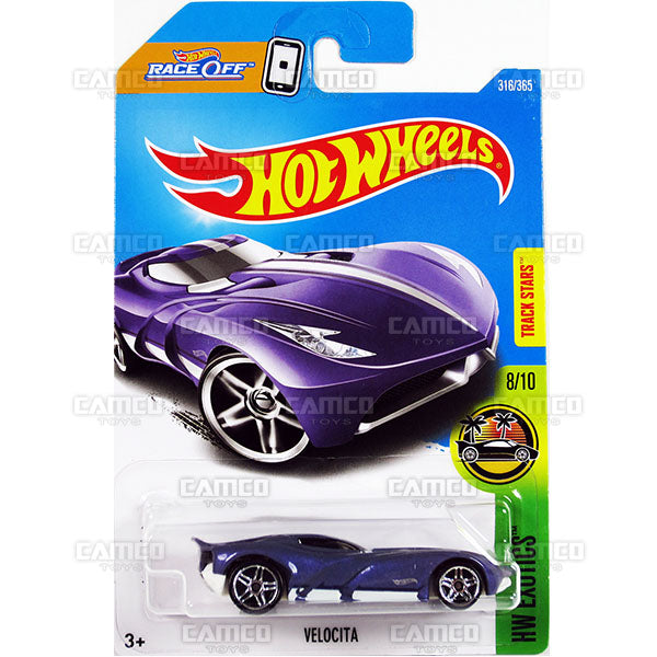 Velocita #316 purple (HW Exotics) - 2017 Hot Wheels Basic Mainline P Case assortment C4982  by Mattel.