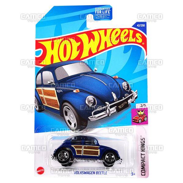 Volkswagen Beetle #42 blue Compact Kings - 2022 Hot Wheels Basic Mainline Assortment L2593 by Mattel