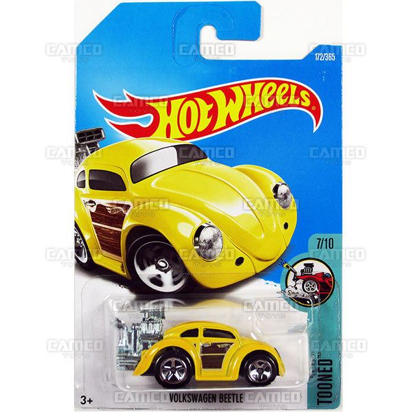 Volkswagen Beetle #172 yellow (Tooned) - 2017 Hot Wheels basic mainline H case Worldwide assortment C4982 by Mattel