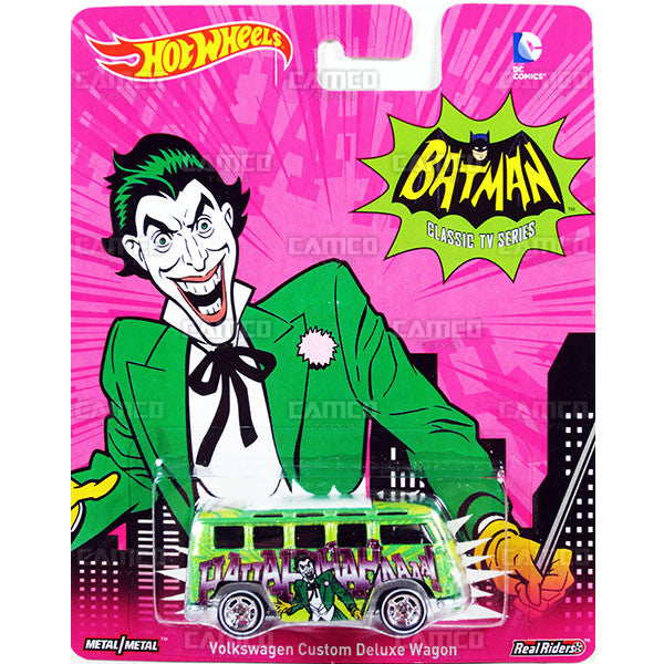 VOLKSWAGEN CUSTOM DELUXE WAGON (The Joker) - 2015 Hot Wheels Pop Culture C Case (BATMAN CLASSIV TV SERIES) Assortment CFP34-956C by Mattel.