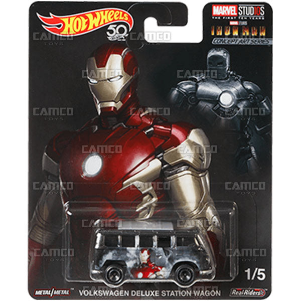 Volkswagen Deluxe Station Wagon Iron Man - 2018 Hot Wheels Pop Culture R Case MARVEL STUDIOS Assortment DLB45-956R by Mattel.