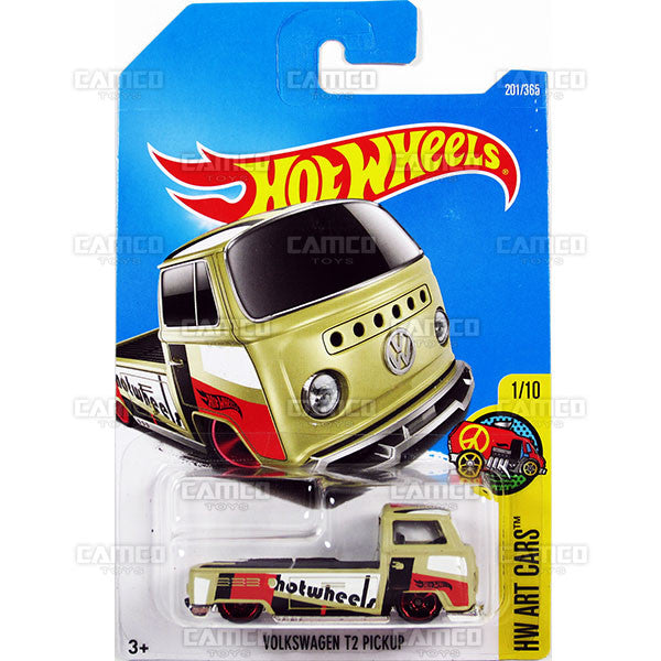 Volkswagen T2 Pickup #201 (HW Art Cars) - 2017 Hot Wheels basic mainline J case Worldwide assortment C4982 by Mattel
