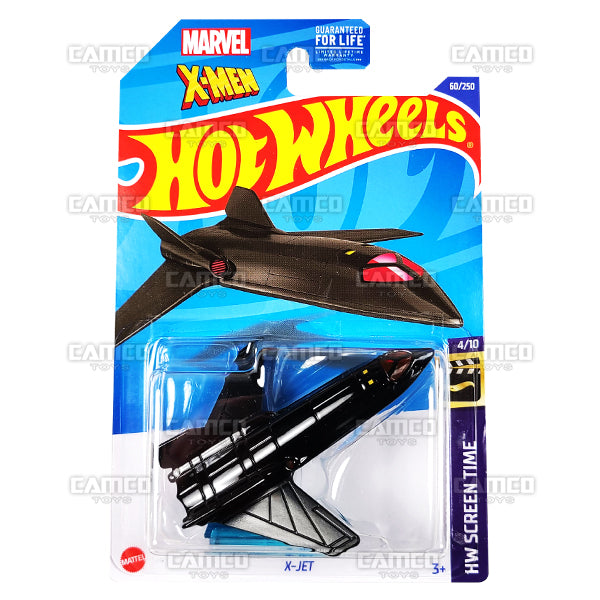 X-Jet #60 black Marvel X-Men HW Screen Time - 2022 Hot Wheels Basic Mainline Assortment L2593 by Mattel